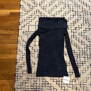 Ribbed Off the Shoulder Sweater